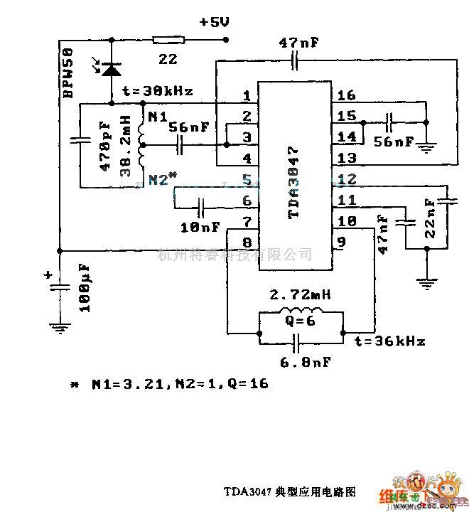 遥控发射中的典型应用电路图  第1张