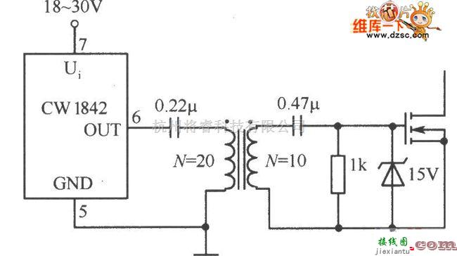 综合电路中的隔离驱动和直接驱动的CW1840驱动MOS管电路图  第2张