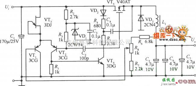 开关稳压电源中的VMOS管开关稳压电源电路图  第1张