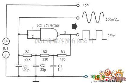 振荡电路中的简易方波振荡器电路图  第1张