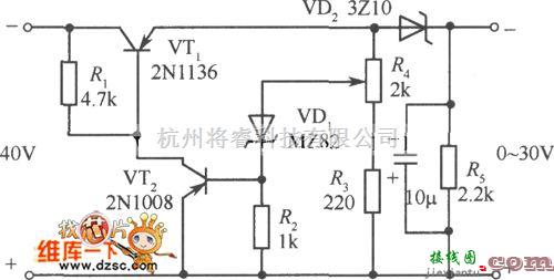 稳压电源中的0～30V简单稳压电源电路图  第1张