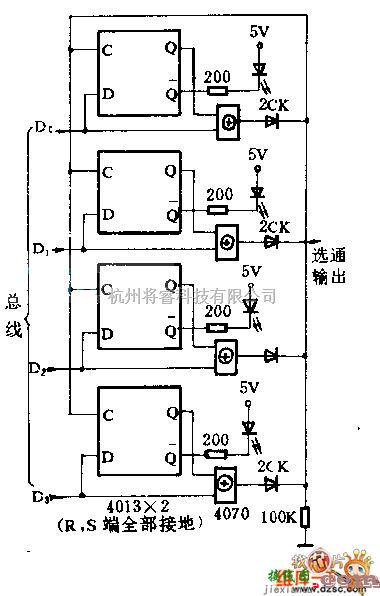 自动控制中的数据总线控制电路图  第1张