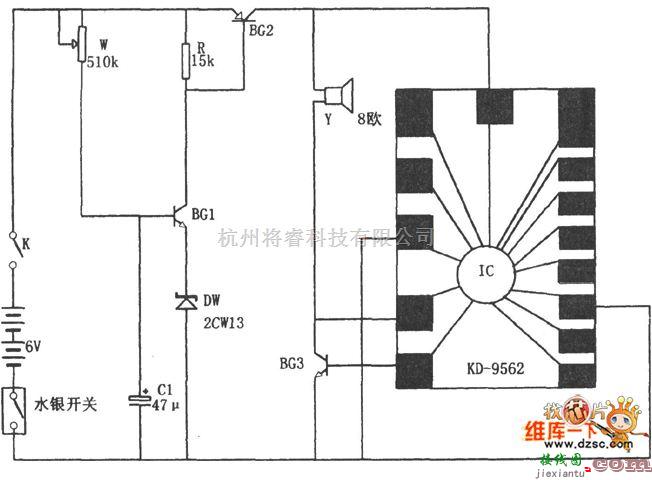 报警控制中的自动求救报警器电路图  第1张