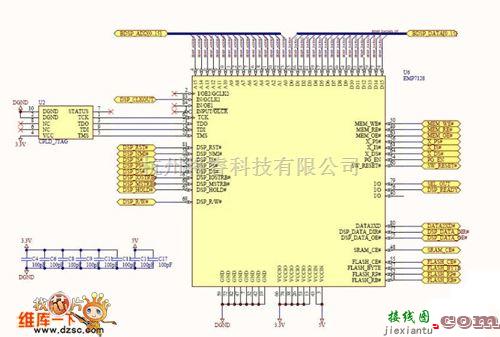 综合电路中的CPLD模块电路图  第1张