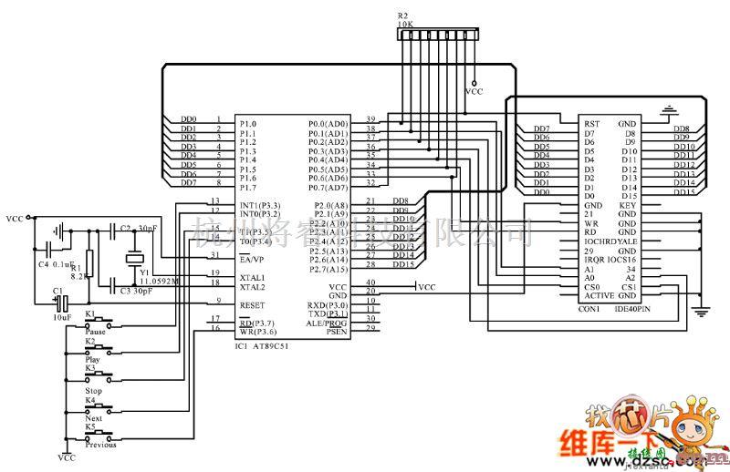 接口电路中的光驱接口原理电路图  第1张