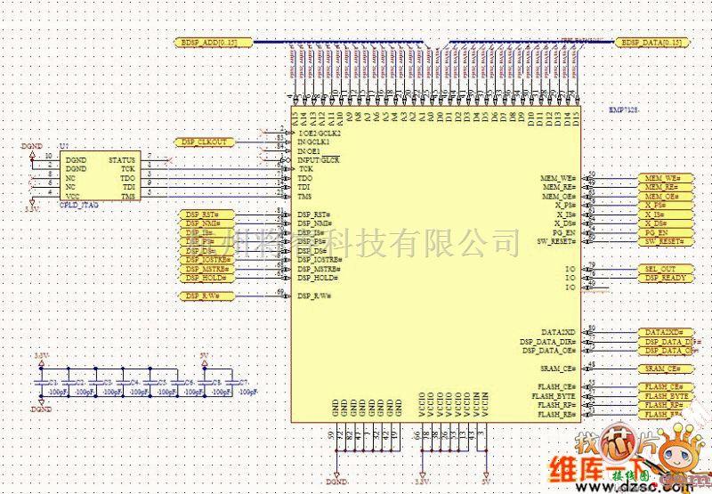 综合电路中的CPLD应用电路图  第1张