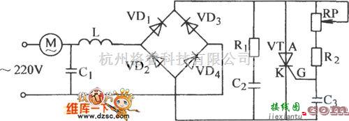 电源电路中的普通晶闸管无级调压电路图  第1张