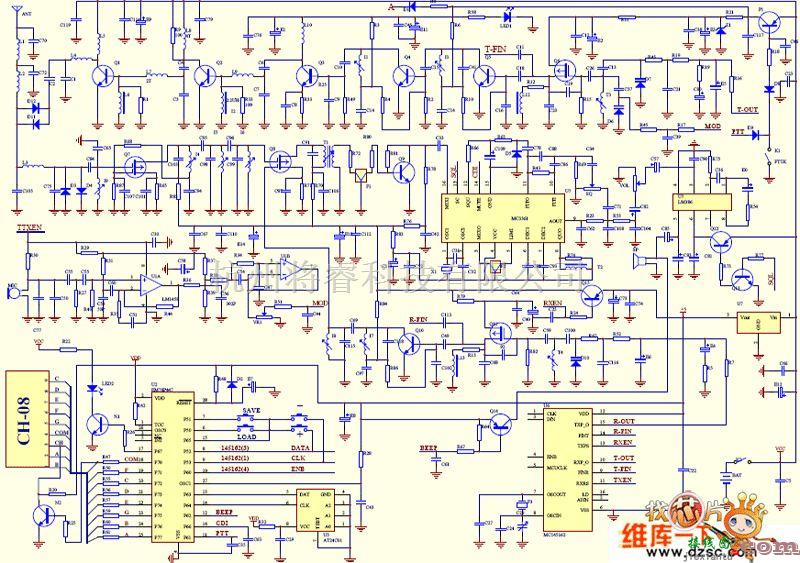 充电电路中的一款对讲机电路电路图  第1张