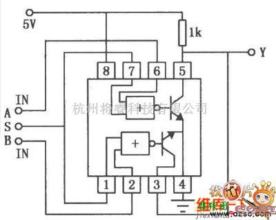 综合电路中的双外围正或驱动器电路图  第1张