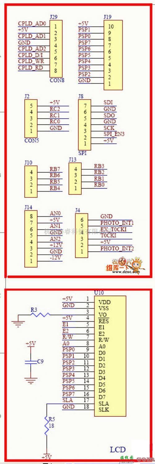 综合电路中的LCD-Connector电路图  第1张