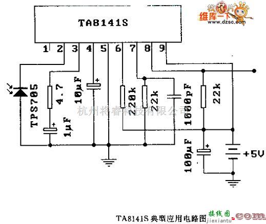 遥控发射中的TA814lS 典型应用电路图  第1张