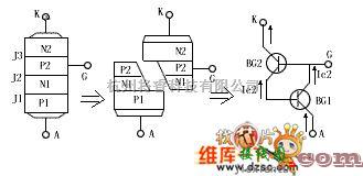 可控硅专项中的可控硅(晶闸管)元件等效电路图  第1张