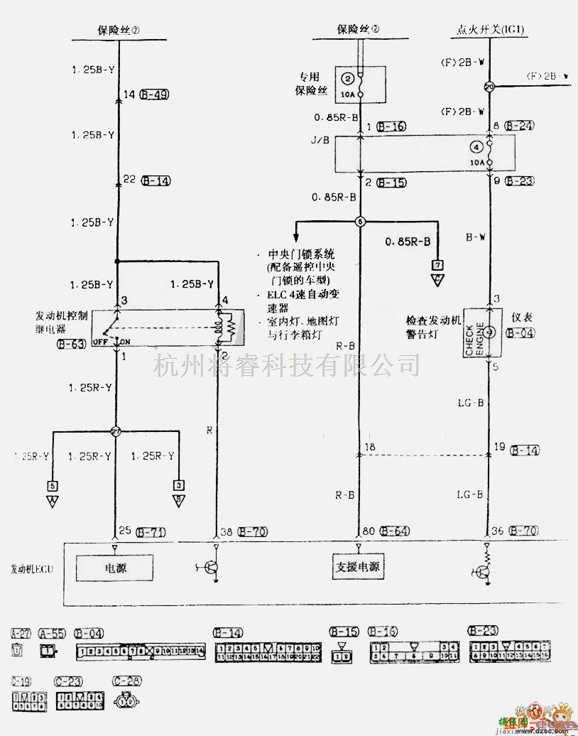 东南中的东南富利卡发动机电路图  第1张