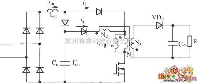 充电电路中的反激式单级并联PFC变换器电路图  第1张