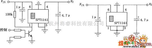 开关电路中的SPT1141／1151多功能开关控制器的典型应用电路图  第1张