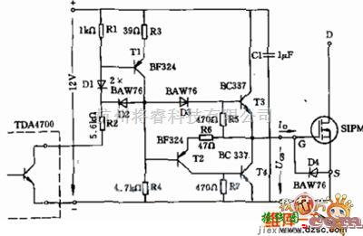 电子镇流器中的SIPMOS晶体管互补达林顿控制电路图  第1张