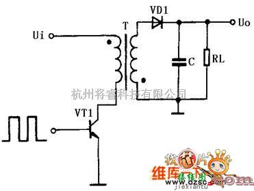 开关稳压电源中的单端反激式开关电源电路图  第1张