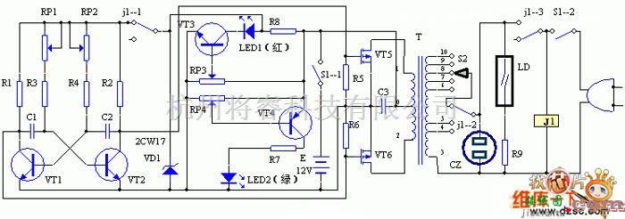 电源电路中的100W VMOS场效应管逆变电源电路图  第1张