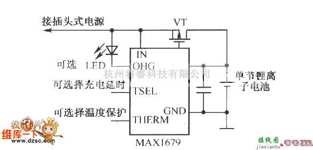 充电电路中的MAXl679组成的充电电路图  第1张