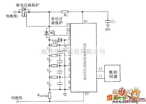 充电电路中的利用MAX1894/MAX1924组成的没有预充电功能的典型应用电路图  第1张