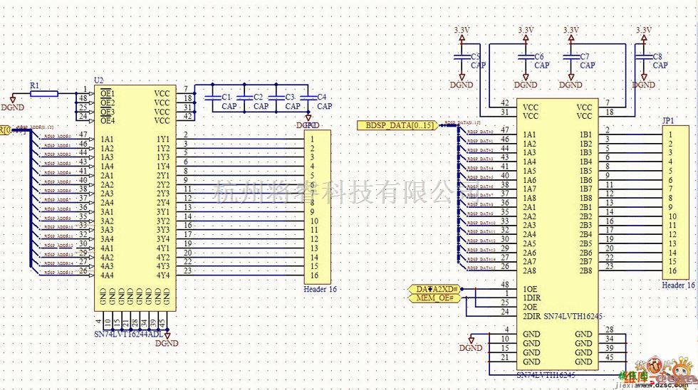 接口电路中的DSP接口电路图  第1张