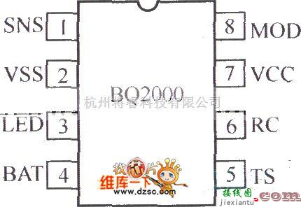 充电电路中的BQ2000充电控制器电路图  第1张