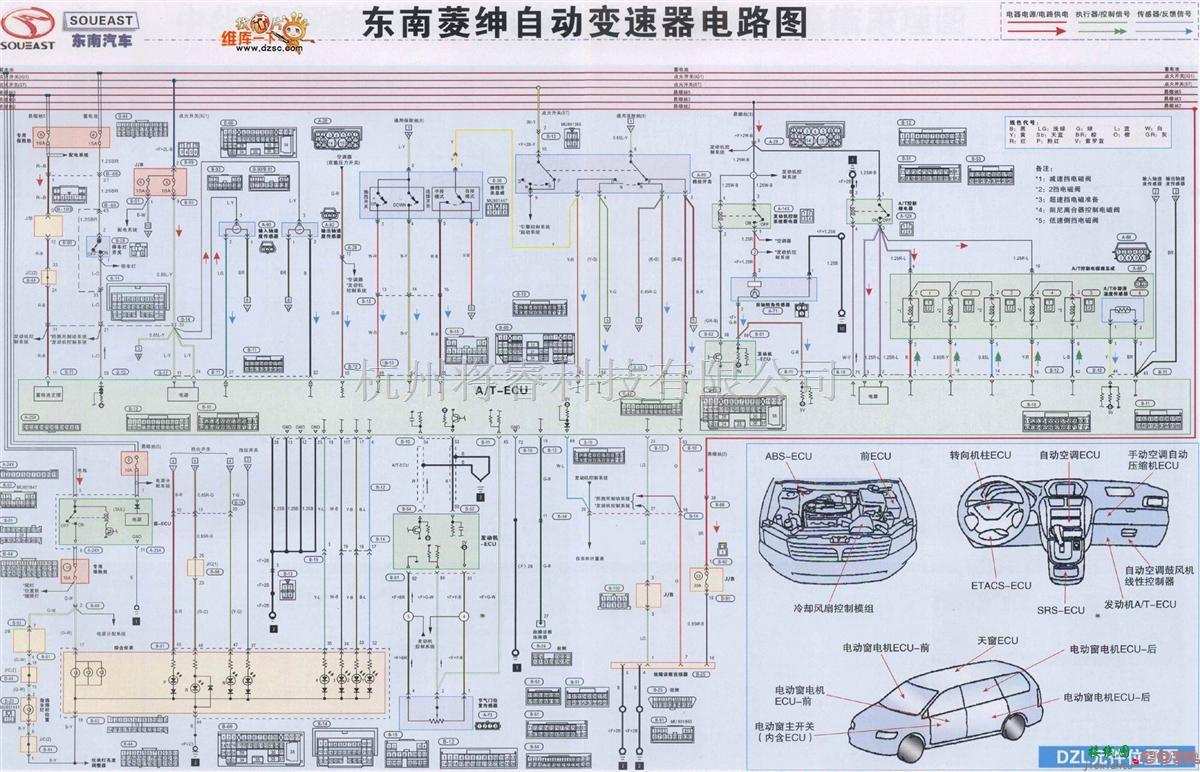 东南中的东南菱绅自动变速器电路图  第1张