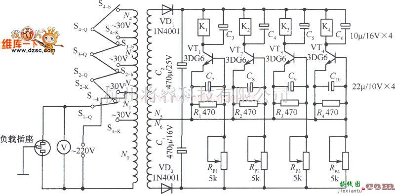 稳压电源中的晶体管交流调压器电路图  第1张