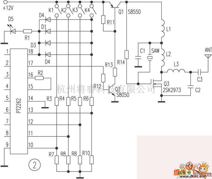 无线接收中的声表面波谐振器在无线电遥控中的应用电路图  第2张