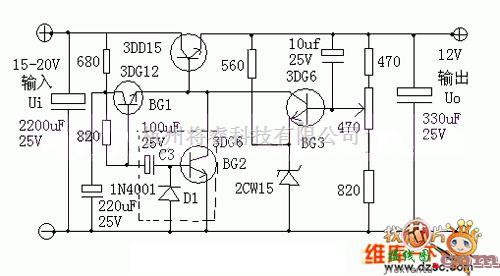 稳压电源中的软启动稳压电源电路图  第1张