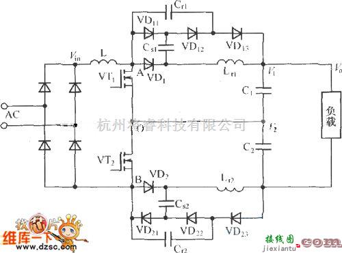 充电电路中的三电平无源无损软开关PFC电路拓扑电路图  第1张