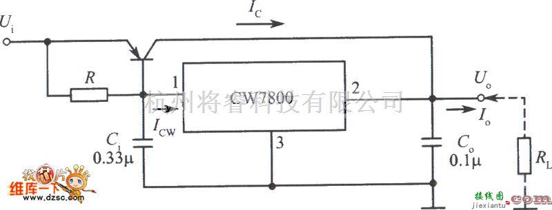 稳压电源中的大电流输出集成稳压电源之一电路图  第1张