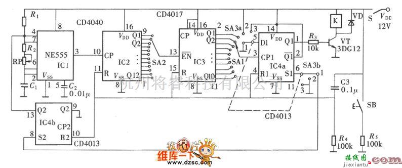 综合电路中的多功能可调式通用时间继电器图  第1张