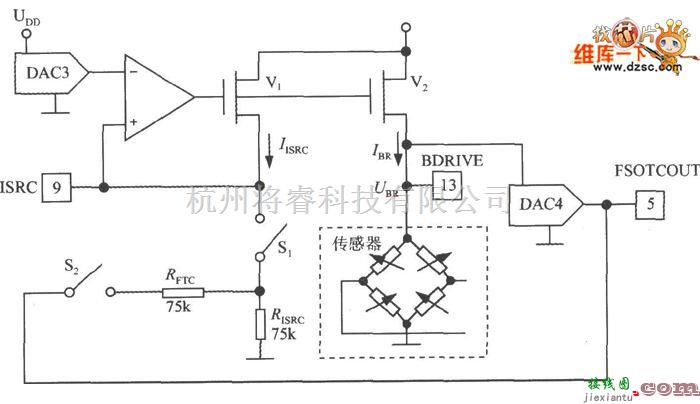 综合电路中的MAX1458的电桥激励电路图  第1张