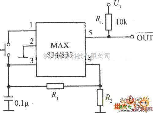 电源电路中的MAX834/835的典型应用电路图  第1张