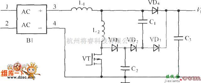 充电电路中的PFC无损吸收主电路图  第1张