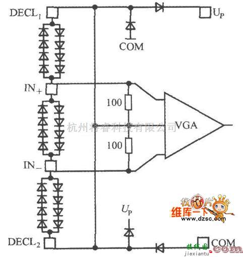 综合电路中的AD8362的输入保护电路图  第1张