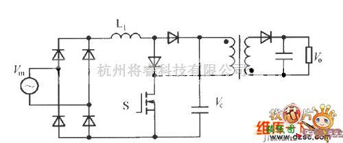 充电电路中的基本Boost单级隔离式PFC变换器电路图  第1张