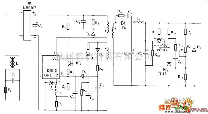 开关稳压电源中的IR4010内部电路的原理框电路图  第1张