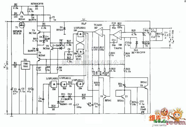 开关稳压电源中的采用SIPMOS晶体管的5V／10A100kh扼流圈交流器电路图  第1张