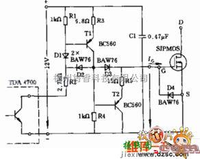 电子镇流器中的SIPMOS晶体管推挽控制电路图  第1张