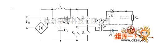 充电电路中的l3并联式单级Boost型PFC变换器电路图  第1张