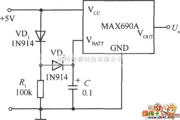 稳压电源中的抑制电容放电的电路图  第1张