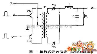 开关稳压电源中的推挽式开关电源电路图  第1张