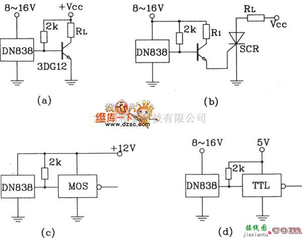 霍尔传感器中的ND838几种典型应用电路图  第1张