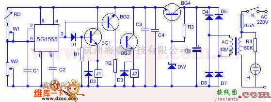 自动控制中的自动启闭窗帘控制器电路图  第1张