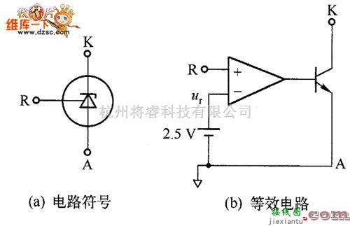 电子镇流器中的TL431集成电路的电路符号和等效电路图  第1张