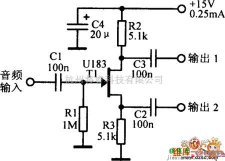 线性放大电路中的裂相放大电路图  第1张