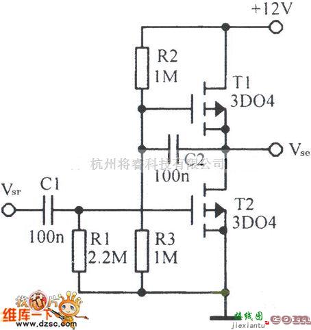 增益可调放大电路中的一款改进型高增益放大电路图  第1张