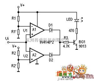 电源电路中的LM324应用作比较器电路图  第1张